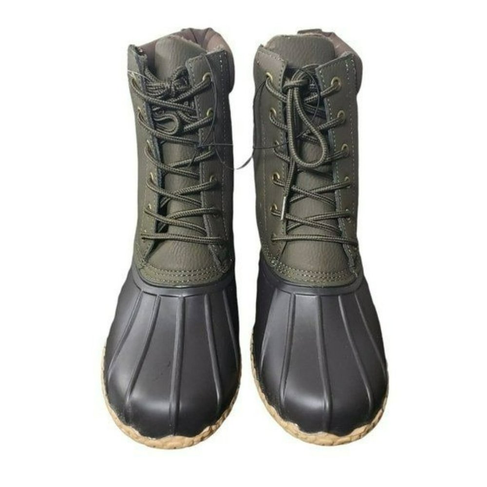 Weatherproof Vintage Mens Olive Green Adam II Lace Up Ankle Duck Boots Size 8 M